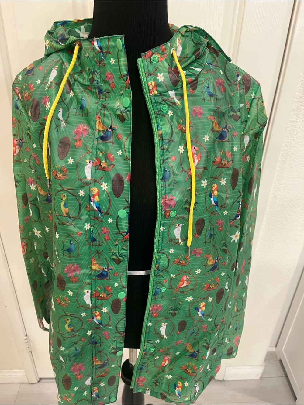 Disney Enchanted Tiki Room Hooded Utility Rain Jacket - Picture 14 of 14